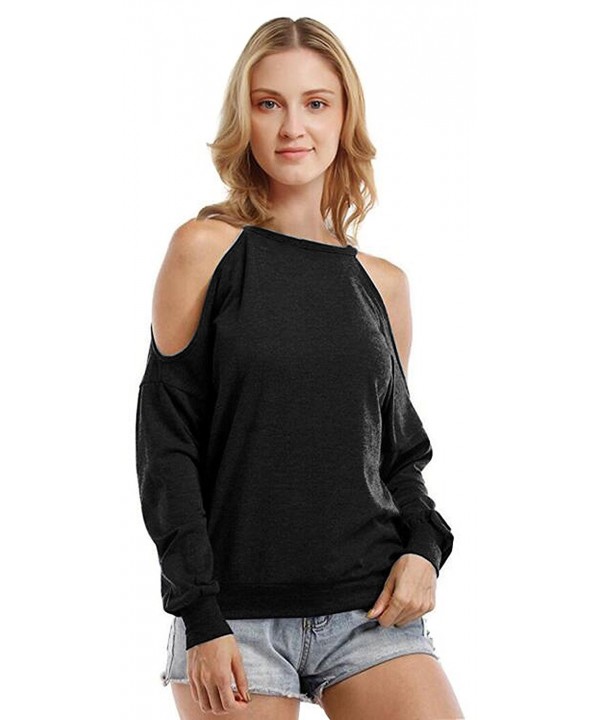 UGET Womens Halter Shoulder Sweatshirts