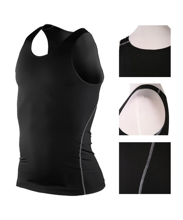 Men PRO Training Tight Vest Perspiration Wicking Sports Fitness Clothes ...