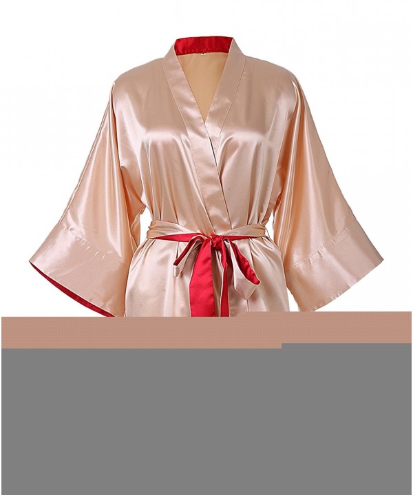 Tideclothes Womens Bridesmaid Kimono ChampagneXL