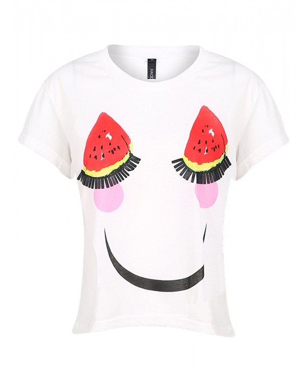 HaoDuoYi Womens Watermelon Eyelash T Shirt
