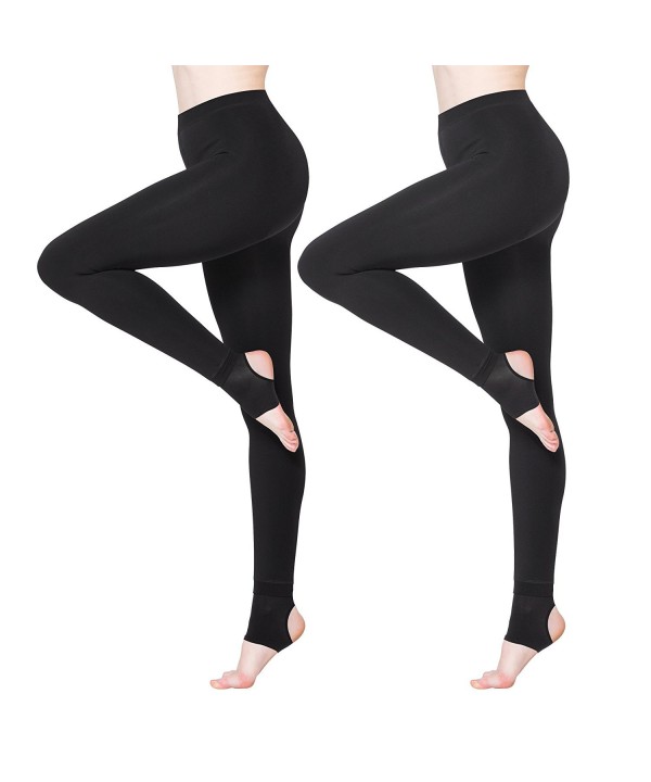 Women's Thermal Leggings Fleece Lined Casual Seamless Athletic Tights ...