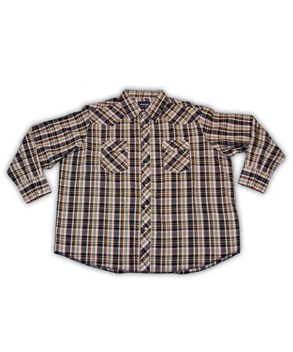 Men's Assorted Stripe Or Plaid Long Sleeve Classic Western Shirt Tall ...