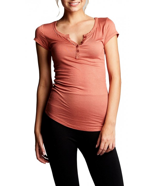 Womens Henley T Shirts Premium Conceited