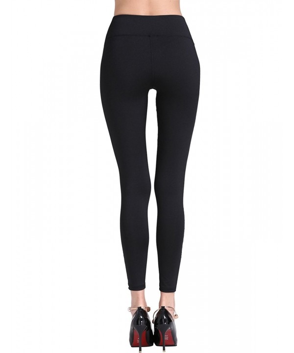 High Waist Workout Leggings For Women Ultra Soft Yoga Pants - Black ...
