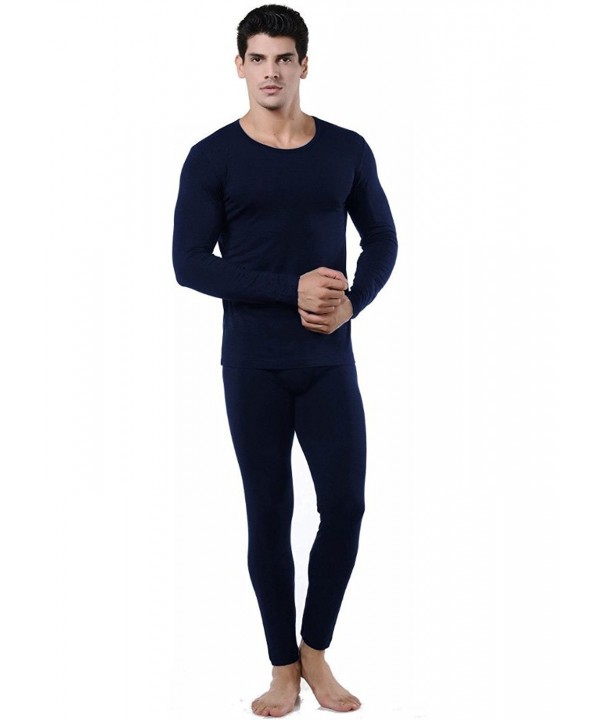 Men's Ultra-Soft Microfiber Tagless Fleece Lined Thermal Top & Bottom ...
