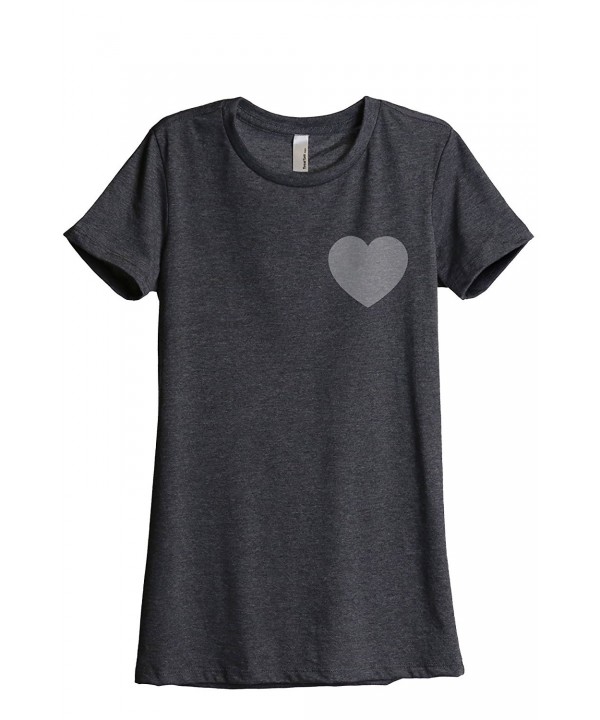 Classic Heart Love Symbol Women's Fashion Relaxed T-Shirt Tee Charcoal ...