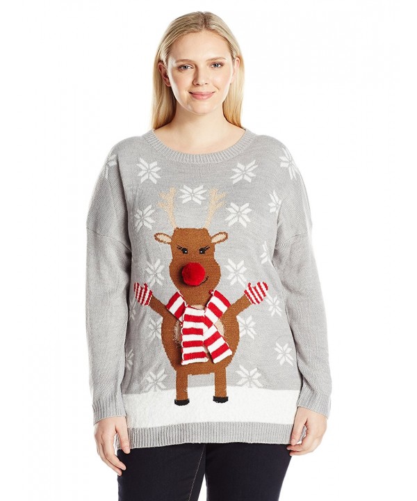Notations Womens Rudolph Christmas Sweater