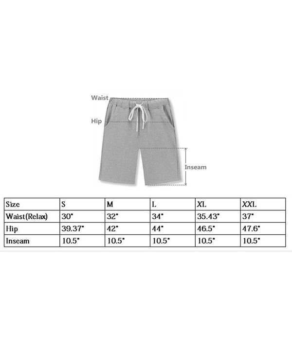 Men's Casual Classic Fit Cotton Elastic Jogger Gym Shorts - Light Grey ...