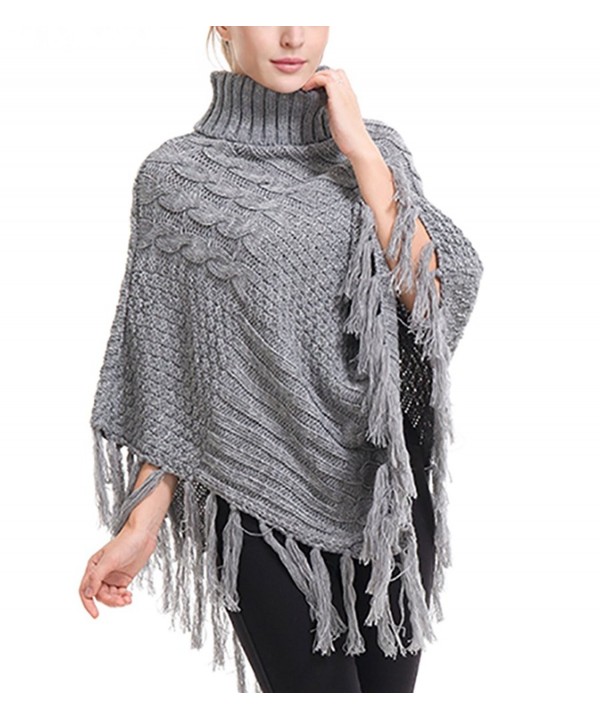 Anatoky Turtleneck Sleeves Sweater Tassels