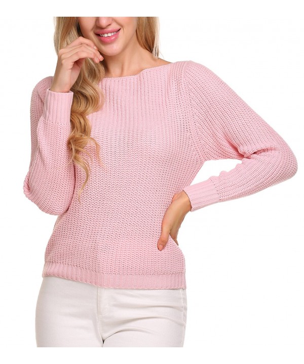 Aceshin Crewneck Knitted Sweater Pullover