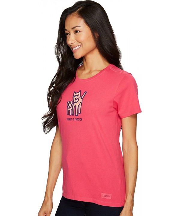 Womens Family is Forever Crusher Tee - Pop Pink - CB184SOWON9