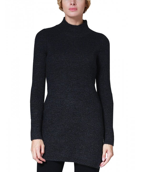 Rocorose Womens High Low Sweater Black