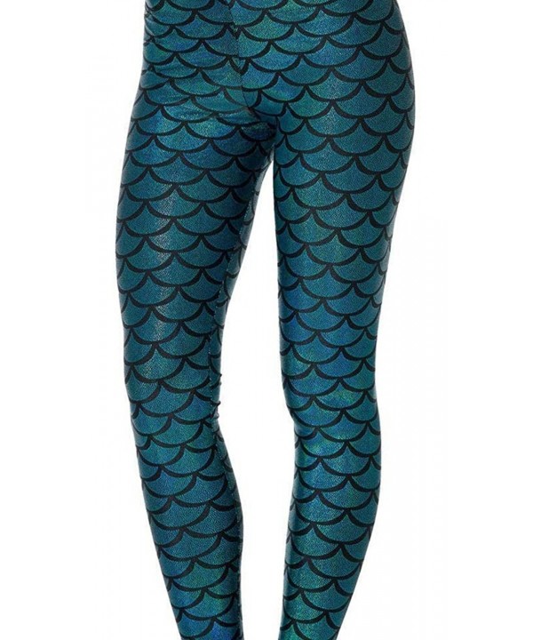 Scale Mermaid Printed Leggings Skinny