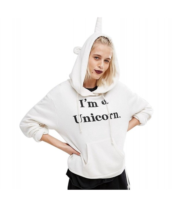 Sleeve Hoodie Unicorn Sweatshirt Pullover