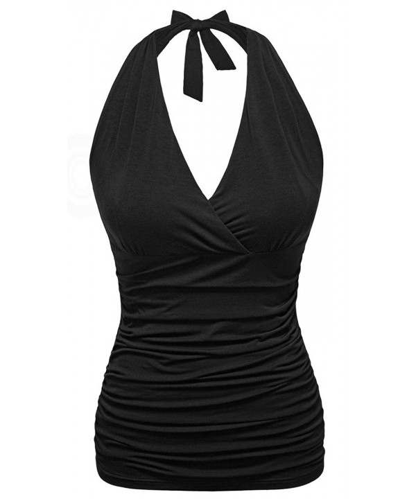 Ninedaily Women Halter Crossover Camisole