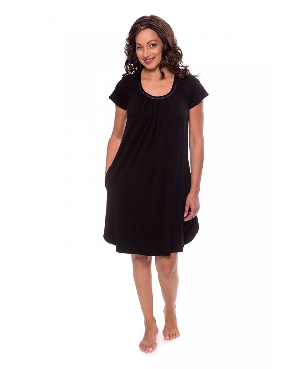 Womens Cap Sleeve Nightgown TX WB040 005 BLCK X 3X