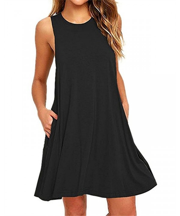 sleeveless black t shirt dress