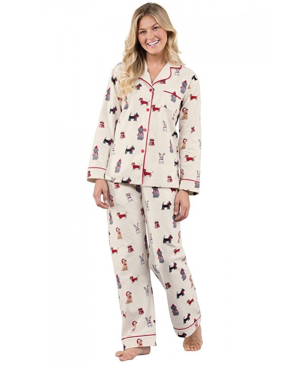 PajamaGram Christmas Flannel Pajamas Multicolored