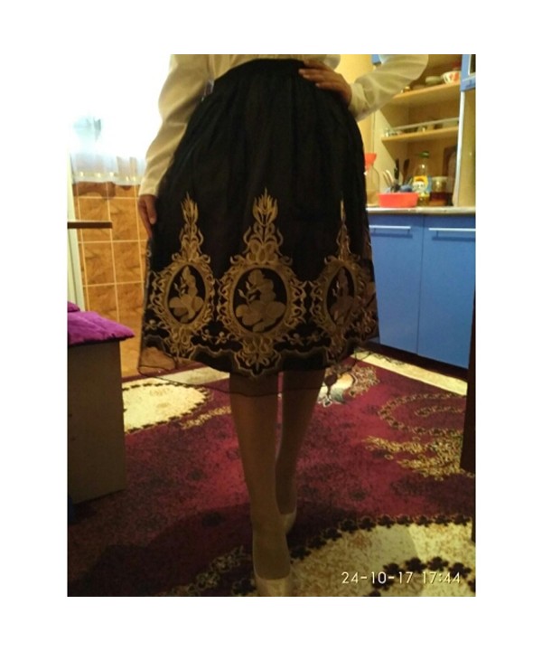 AOMEI Womens Vintage Embroidery Skirts