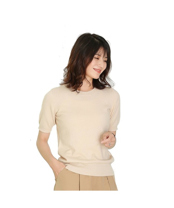 Panreddy Cashmere Knitted Crewneck Sweaters