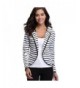 MISS MOLY Notched Striped Cardigan