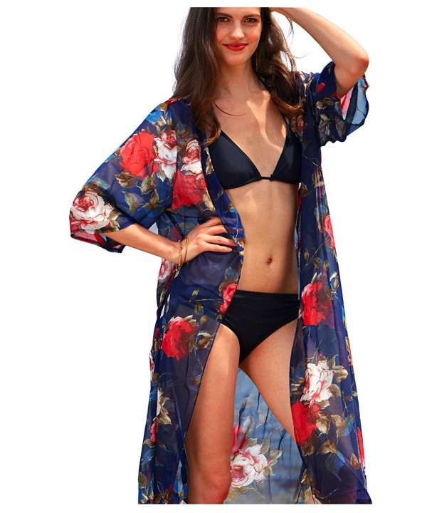 Floral Printed Kimono Cardigan Blouse