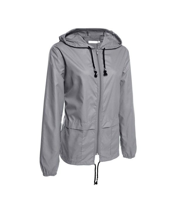 Women's Lightweight Hooded Raincoat Waterproof Packable Active Outdoor ...