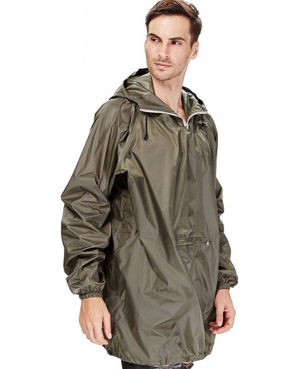 Raincoat Easy Carry Rain Coat Jacket Poncho In a Pouch Outdoor- Army ...