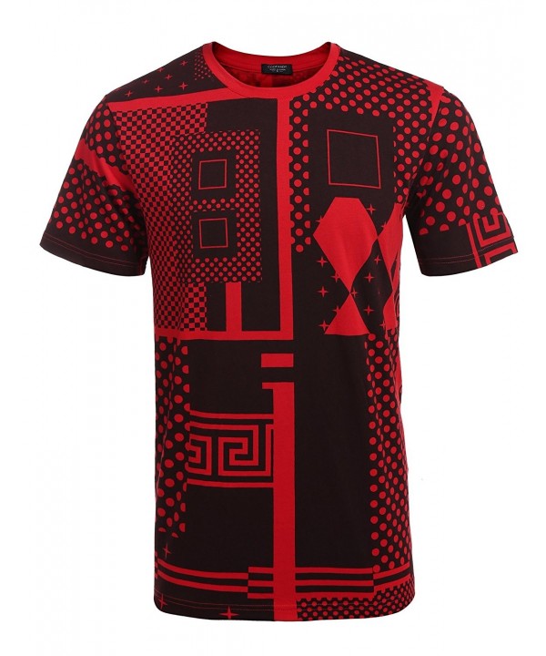 COOFANDY Fashion Printed T Shirts Geometric