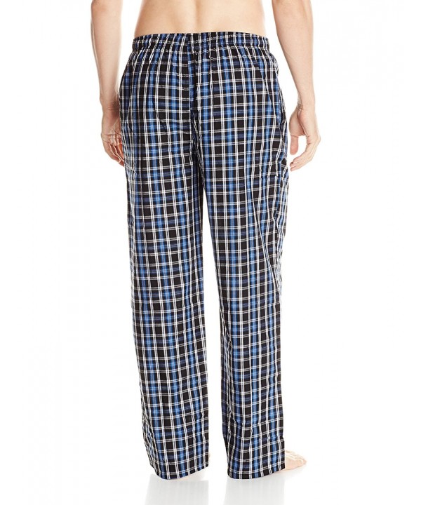 Men's Broadcloth Plaid Pajama Pant - Black - CL12L8UU3ZT