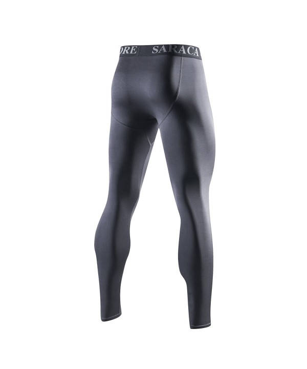 Men's Compression Tight Sport Pants Leggings Base Layer - Charcoal Gray ...