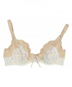 Heidi By Women's Natural Lace and Mesh Bra - Pristine/Toasted Almond ...