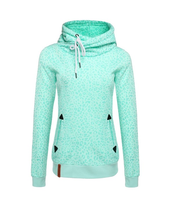 Women's Leisure Slim Leopard Print Pullover Hoodies Sweatershirt With ...