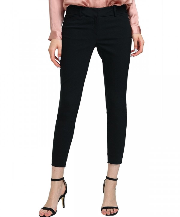 Women's Straight-Leg Pant Stretchy Office Slimming Pants Super Comfy ...