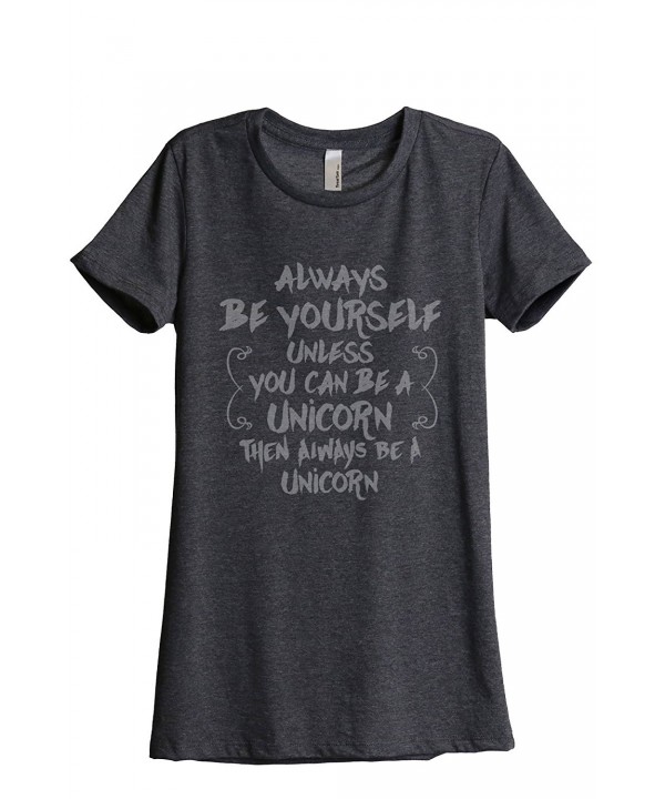 Yourself Unicorn Relaxed T Shirt Charcoal