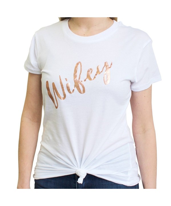Wifey Shirt In Rose Gold - CR180A0HNRH