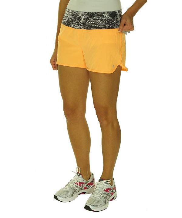 Ideology Womens Active Shorts Tangerine