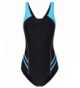 UXELY Athletic Swimsuits Patchwork Bathing