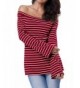 Kate Kasin Womens Striped Sweatshirt