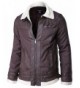 Shearling Collar Motorcycle Leather Jackets