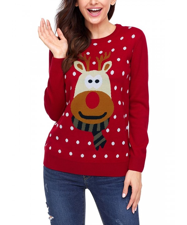 FIYOTE Reindeer Christmas Pullover Sweatshirts