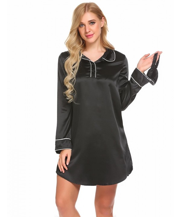 Ekouaer Nightshirt Boyfriend Sleepshirt Nightgown