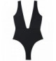 Swimsuit Black Plunge Backless Swimwear
