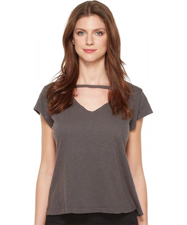 LNA Womens Faded Charcoal T Shirt