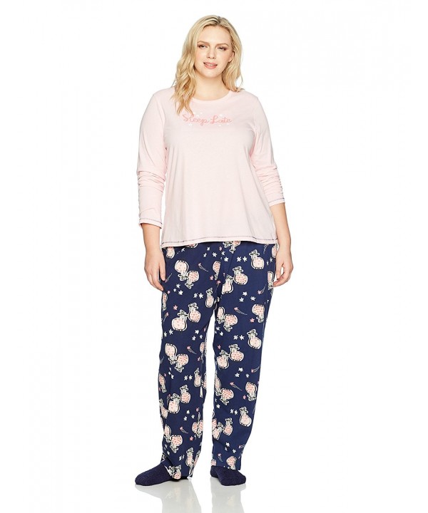 HUE Womens Printed Pajama Pink Sleep
