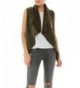 BOHENY Womens Shearling Stripe Textured S OLIVE