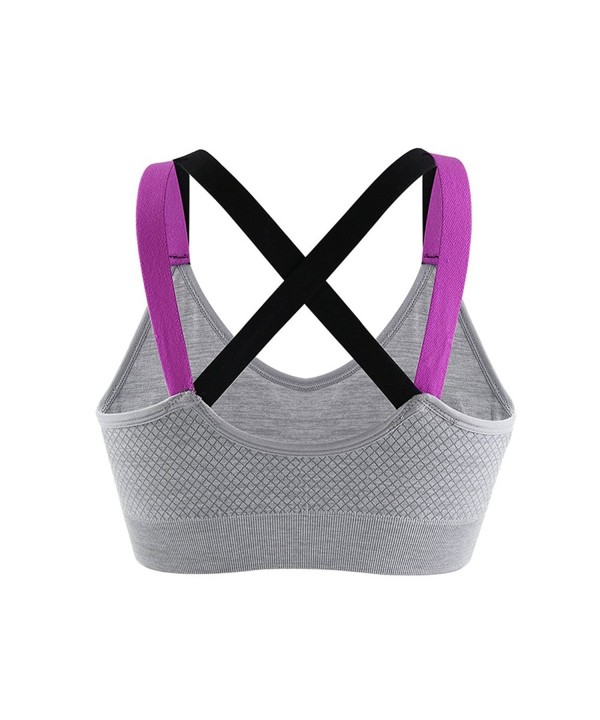 Padded Racerback Support Strappy Wirefree Sports Bras Sexy Beauty Back ...