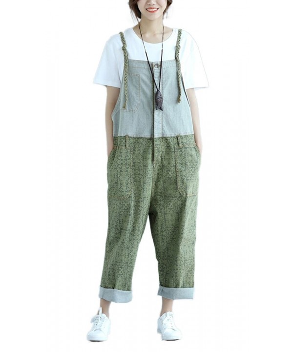 Soojun Womens Pattern Overalls Shorts