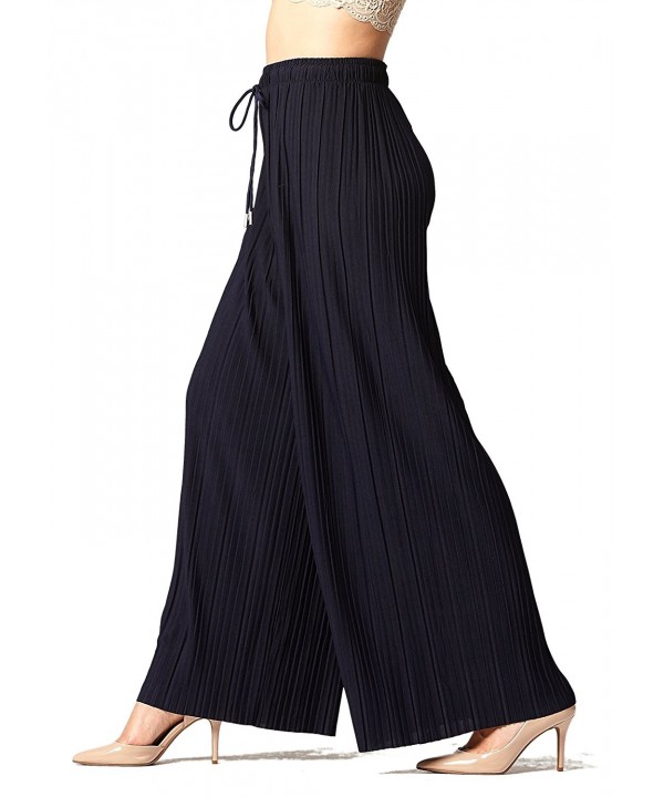 Conceited Pleated Palazzo Pants Black