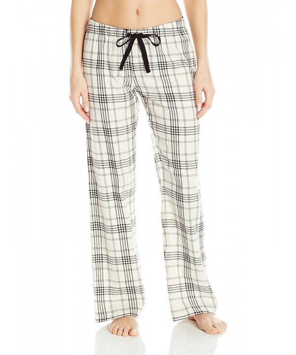 Women's Classically Cool Plaid Pant - Natural - CK12O14MHLB